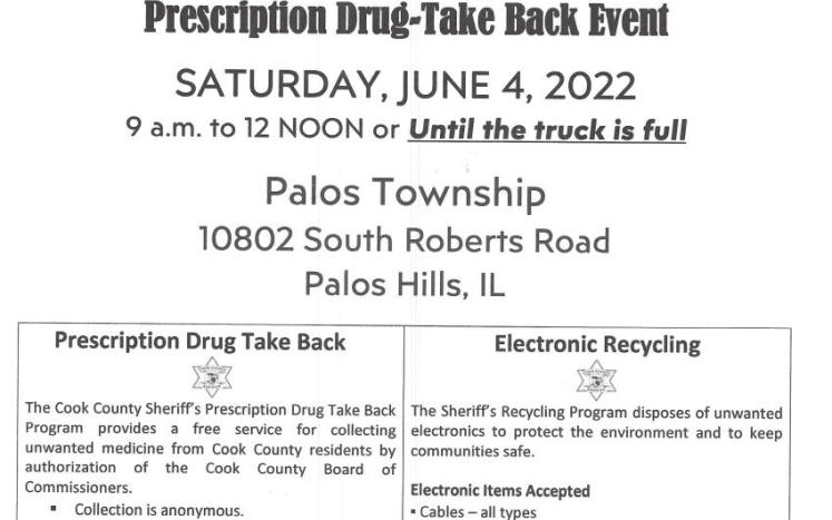  Electronic Recycling and Prescription Drug Take Back Event